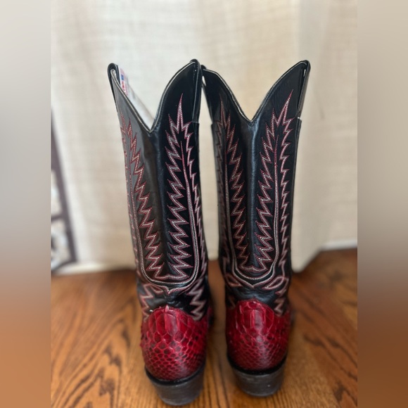 Cowtown Cowboy Western Boots Size 7.5/8 Genuine Python - Picture 6 of 9